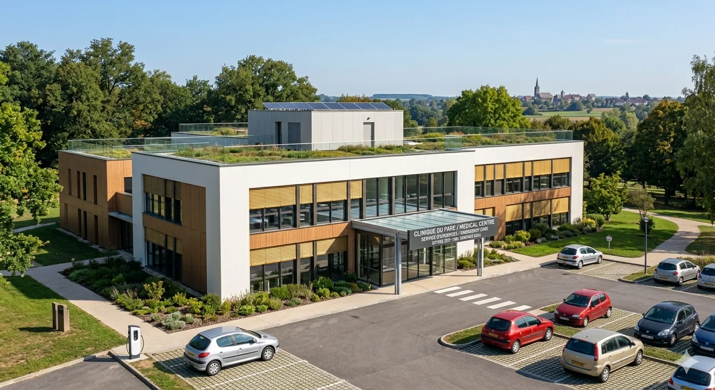 Salle de rééducation rénovée — Clinique du Parc Minimaliste Louhans 2025