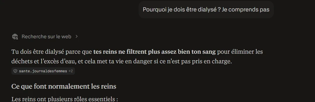 Réponse Perplexity sur la dialyse